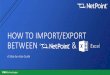 How to Import/Export a Schedule between NetPoint and Microsft Excel