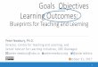 Learning Outcomes: Blueprints for Teaching and Learning