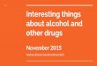 Interesting things about alochol and other drugs - November 2015