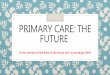 Primary Care the Future PUP2224 module session