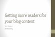How to Get More Readers for your Business Blog