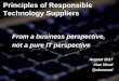 Principles of responsible suppliers