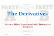 Derivatives: Risk associated with derivative products with suitable examples