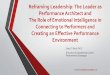 Re framing Leadership - The Leader as Performance Architect