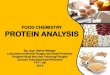 FOOD CHEMISTRY PROTEIN ANALYSIS - food – life journeymaharajay.lecture.ub.ac.id/files/2014/02/Analisis-Protein-.pdf · •Kuantitatif : Kjeldahl, Biuret, Titrasi Formol Analisis