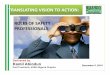 TRANSLATING VISION TO ACTION: ROLES OF SAFETY …jamiubadmos.com/wp-content/uploads/2015/12/WASHEQ-2015-LECTU… · TRANSLATING VISION TO ACTION: December 5, 2015 ROLES OF SAFETY