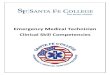 Emergency Medical Technician Clinical Skill  · PDF fileEmergency Medical Services Fire Science Programs   EMT-B Lab
