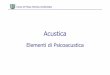 acustica 2.ppt [modalità compatibilità] · PDF fileCorso di Fisica Tecnica Ambientale Acustica: elementi di psicoacustica Definizioni ... funzione principale è di contribuire alla