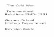 History Department Revision Guide - Gaynes · PDF fileHistory Department Revision Guide . ... History Modern World A. Key Dates: 1941 ... and Great Britain formed the Grand Alliance