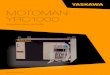 MOTOMAN YRC1000 - · PDF fileDisplay can be individually set for applications: – Handling – Shielded Arc Welding – Spot Welding – General Applications 5,7’’ LCD colourdisplay