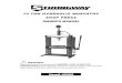 10 TON HYDRAULIC BENCHTOP SHOP PRESS - · PDF file10 TON HYDRAULIC BENCHTOP SHOP PRESS OWNER’S MANUAL WARNING: Read carefully and understand all ASSEMBLY AND OPERATION INSTRUCTIONS