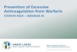 Prevention of Excessive Anticoagulation from Warfarin · PDF filePrevention of Excessive Anticoagulation from Warfarin STARTER PACK ... • Co-manage a few patients with the pharmacist