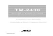 TM-2430 - A&D  · PDF fileTM-2430 Recorder for Ambulatory blood pressure monitor INSTRUCTION MANUAL Ambulatory Blood Pressure Monitor 1WMPD4000136H