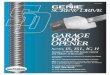 Genie Screwdrive User Manual - BlueMate - GarageMate · PDF file2 Things to consider if you are planning to “do-it-yourself.” Whether you are replacing an existing garage door