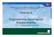 Mainstreaming Slope Stability Management – Hazard · PDF fileMainstreaming Slope Stability Management – Hazard and. ... Theme 6 Engineering Geological Assessments. 6.1 ... (After