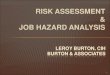 RISK ASSESSMENT JOB HAZARD ANALYSIS · PDF fileRISK ASSESSMENT & JOB HAZARD ANALYSIS 0 ... Engineering controls remove or isolate the hazard. ... Improved safety attitude and morale