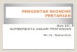 PENGANTAR EKONOMI PERTANIAN - .ekonomi/kewirausahaan) petani di Indonesia. 2 ... Teori Permintaan dan Penawaran Pengertian Permintaan dan penawaran Hukum Permintaan dan Penawaran Fungsi