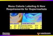 Menu Calorie Labeling & New Requirements for Supermarkets20Calorie... · Confidential and proprietary © 2015 Vestcom Confidential and Proprietary © 2014 VestcomConfidential and