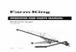 OperatOr and parts Manual - farm-king.com · PDF filebetter stability at greater heights, ... large input and intake boxes, ... • When filling tall bins, tanks,