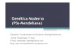 Genética Moderna (Pós-Mendeliana) · PDF fileGenética Moderna (Pós-Mendeliana) Disciplina: Fundamentos de Genética e Biologia Molecular Turma: Fisioterapia (1o Ano) E-mail: marilanda_bellini@yahoo.com