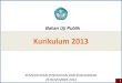 Kurikulum 2013 -   · PDF filePerlunya Pengembangan Kurikulum 2013 Melanjutkan Pengembangan Kurikulum Berbasis Kompetensi yang telah dirintis pada tahun ... • Model Kurikulum