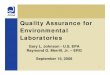 Quality Assurance for Environmental Laboratoriesasq.org/.../06/quality-assurance-for-environmental-laboratories.pdf · – for a specific site or if the Laboratory is part ... –Training