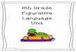 6th Grade Figurative Language Unit - · PDF fileLesson Plan A (Similes) ... This lesson finishes up the figurative language unit with a fun activity involving idi- ... an idiom. Unit