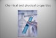 Chemical and physical properties - Jackson County · PDF fileChemical properties ... other chemicals ... properties as you can for this item. Chemical and physical properties – So