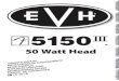 50 Watt Head - EVH Gearsupport.evhgear.com/manuals/EVH_5150III_50W_AmpHead_OwnersM… · El relámpago con el símbolo de cabeza de flecha dentro de un triángulo equilátero tiene