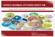 Union Budget of India 2017-18 - Prime Academy 2017-18-Analysis/Union Budget of In… · Current Account Deficit declined from about 1% of GDP last ... Airport Authority of India Act