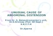 UNUSUAL CAUSE OF ABDOMINAL DISTENSION - CPA …cpachennai.com/uploadss/Unusual cause of abd. distension.pdf · UNUSUAL CAUSE OF ABDOMINAL DISTENSION From Dr. S. Balasubramanian’s