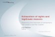 Balancing the interests of consumers, TM holders and the ... · PDF fileDonderdag, 10 februari 2011 Privileged and Confidential Exhaustion of rights and legitimate reasons Balancing