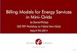 Billing Models for Energy Services in Mini-Grids - GIZ · PDF fileBilling Models for Energy Services in Mini-Grids ... (15W) per household Tenenbaum et al. (2014) ... 12 / 24 Based