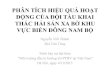 PHÂN TÍCH HIỆU QUẢ HOẠT ĐỘNG CỦA ĐỘI TÀU KHAI …dl.ueb.edu.vn/bitstream/1247/6193/1/(9) Viet Thanh.pdf · 7 phường Hưng Long, Phan Thiết %u nh Thuận 8 phường