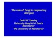 The role of fungi in respiratory allergies - Amazon S3 · PDF filePubmed search ‘Aspergillus and ... Proof of concept RCT of antifungal Rx in SAFS –key results Denning et al, Am