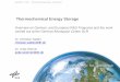 Thermochemical Energy Storage · PDF fileThermochemical Energy Storage Overview on German, and European R&D Programs and the work carried out at the German Aerospace Center DLR Dr