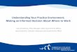 Understanding Your Practice Environment: Making an ... · PDF fileUnderstanding Your Practice Environment: Making an Informed Decision About Where to Work Cara Kinzelman, PhD, Manager,