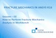 FRACTURE MECHANICS IN ANSYS R16 - Ozen  · PDF fileFRACTURE MECHANICS IN ANSYS R16 Session –02 How to Perform Fracture Mechanics Analysis in Workbench