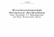 Environmental Science Activities - Toronto · PDF fileEnvironmental Science Activity, Grade 11 2 Table of Contents General pre-activity • Think, Pair, Share – Animals in Society