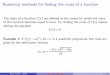 Numerical methods for ﬁnding the roots of a functiondmackey/lectures/Roots.pdf · Numerical methods for ﬁnding the roots of a function ... The bisection method consists of ﬁnding