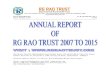 RG RAO TRUST (RUKMINI GOVINDA RAO CHARITABLE … Report of RG RA… · himself as a successful businessman, he started R G RAO Trust, for support-ing meritorious professional course