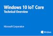Windows 10 IoT Core - The Internet of Things Reporttheinternetofthings.report/Resources/Whitepapers/dd9672a2-1efd-4d12... · Platform Win32 API surface is smaller than desktop Windows