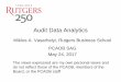 Audit Data Analytics - PCAOB · PDF fileAuditors’ judgment-based ... Visualization in the audit process Risk assess-ment Develop audit ... Audit data analytics free on YouTube from