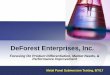 DeForest Enterprises, Inc.deforest.net/wp-content/uploads/Metal-Panel-Corrosion-Testing-with... · Brass Panels: #260 Brass Alloy (30% Zn / 70% Cu) DeForest Enterprises, Inc. 