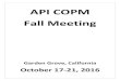 API COPM Fall Meeting - My Committeesmycommittees.api.org/standards/copm/Meeting Materials/2016/COPM... · Fall MEETING COLM – Chapter 2.2D Tank Calibration Working Group Hyatt