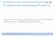 Opinion Writing- Building Skills Through Discussion ... · PDF fileThink about the person you would like to hear speak to your school. ... Opinion Writing: Building Skills Through