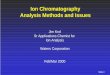 Ion chromatography analysis methods and issues - · PDF fileSlide # Ion Chromatography Analysis Methods and Issues Jim Krol Sr Applications Chemist for Ion Analysis Waters Corporation