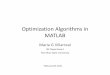 Optimization Algorithms in MATLAB - OSU Statisticscomp_exp/jour.club/Optimization_Algorithms_in_… · Optimization Algorithms in MATLAB Maria G Villarreal ISE Department The Ohio