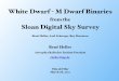 Sloan Digital Sky Survey - ESO · PDF fileWhite Dwarf - M Dwarf Binaries from the Sloan Digital Sky Survey René Heller, Axel Schwope, Roy Østensen ... SDSSJ151211.99+015231.40 RA=228.05033,