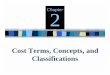 Cost Terms, Concepts, and Classifications - · PDF fileCost Terms, Concepts, and Classifications ... Distinguish between product costs and period ... Classifications of Costs Direct